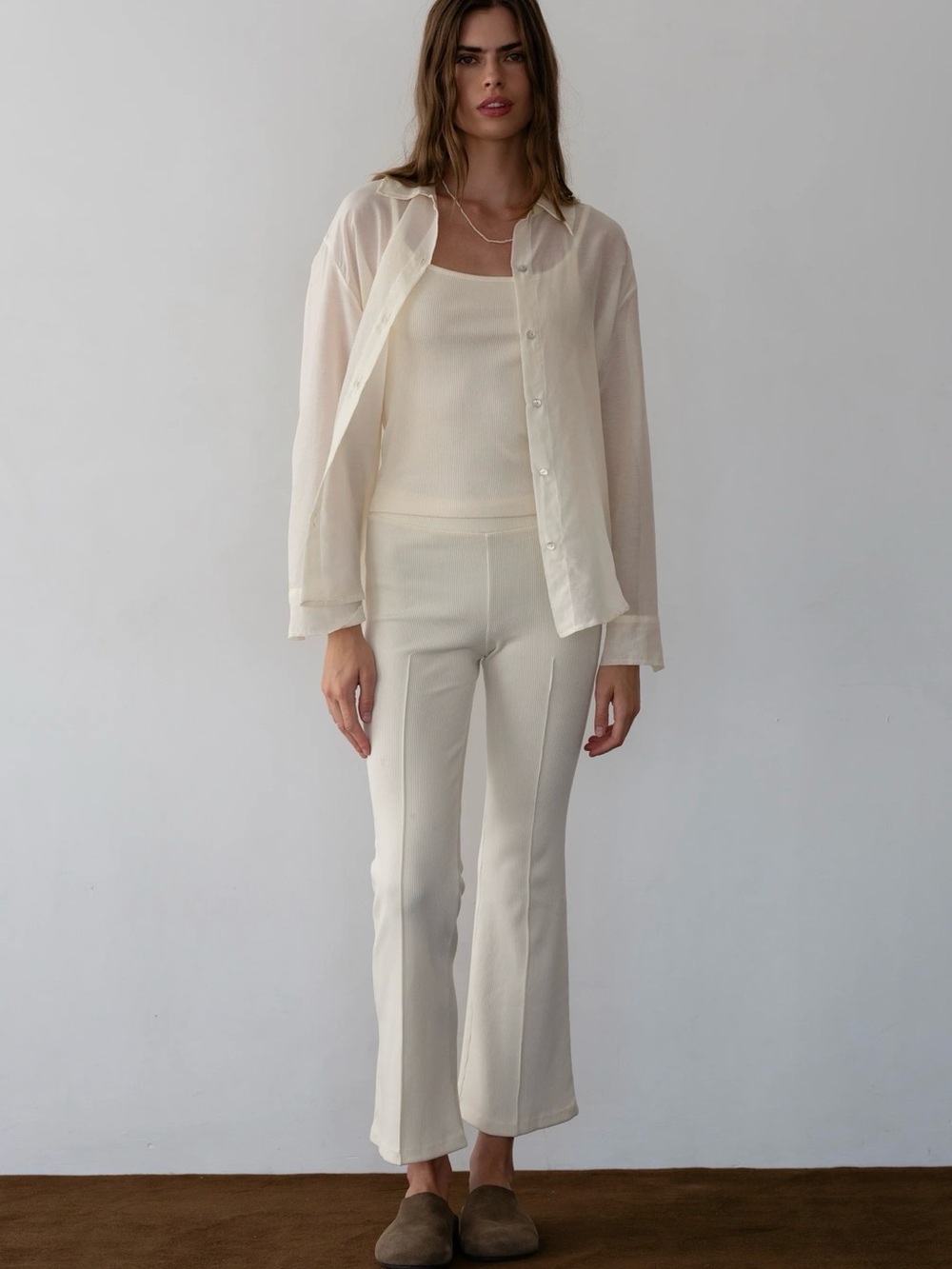 DONNI. The Rib Kick Flare pant